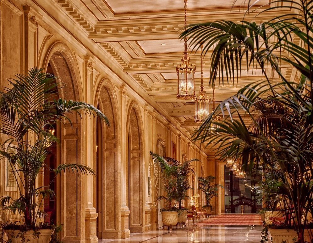 lobby, hotel, interior, hallway, lights, lighting, luxurious, building, sheraton palace hotel, hotel, hotel, hotel, hotel